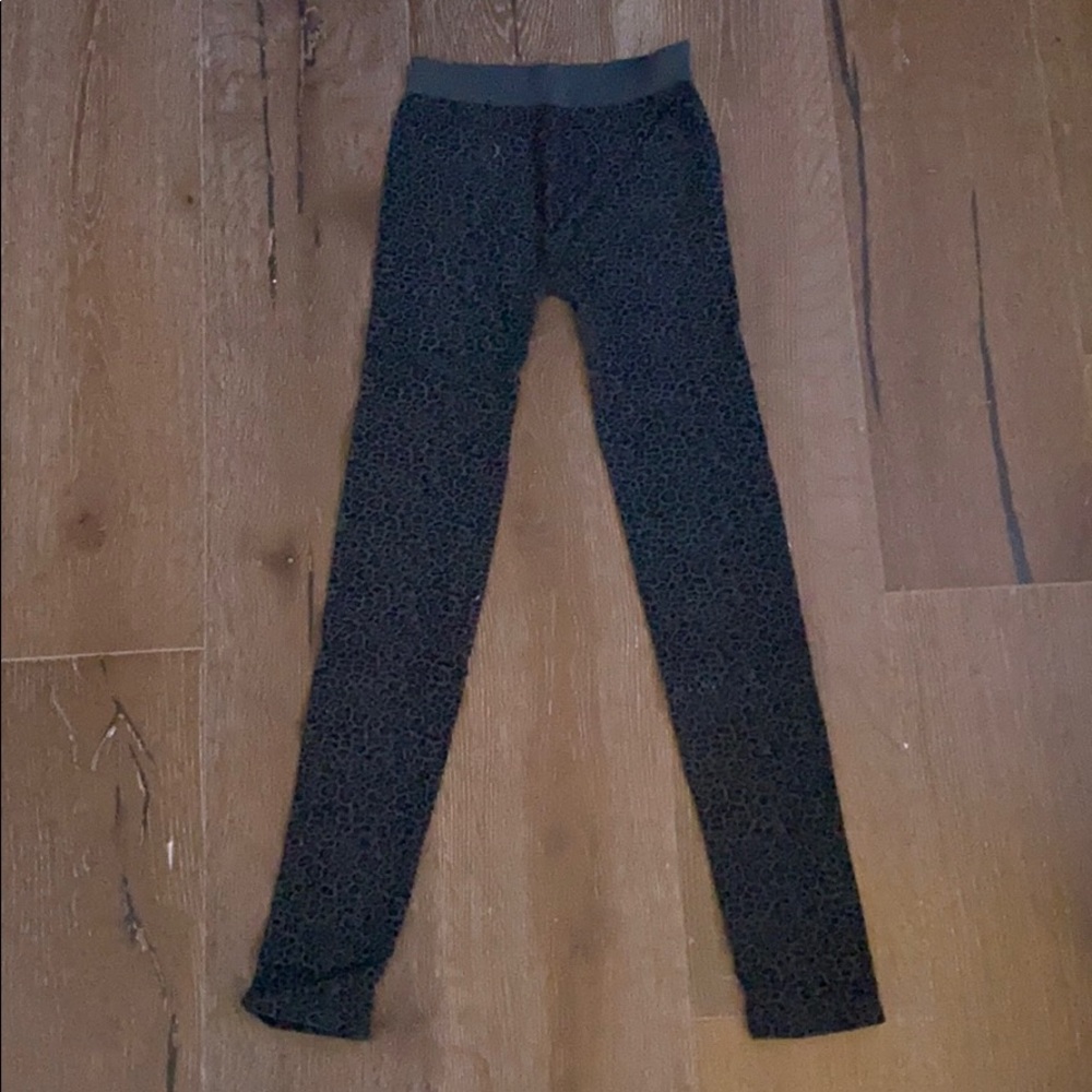 charcoal gray and black cheetah leggings